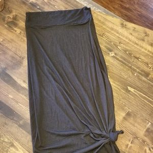 Black cotton maxi skirt